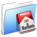 Aqua Stripped Folder Marlboro icon